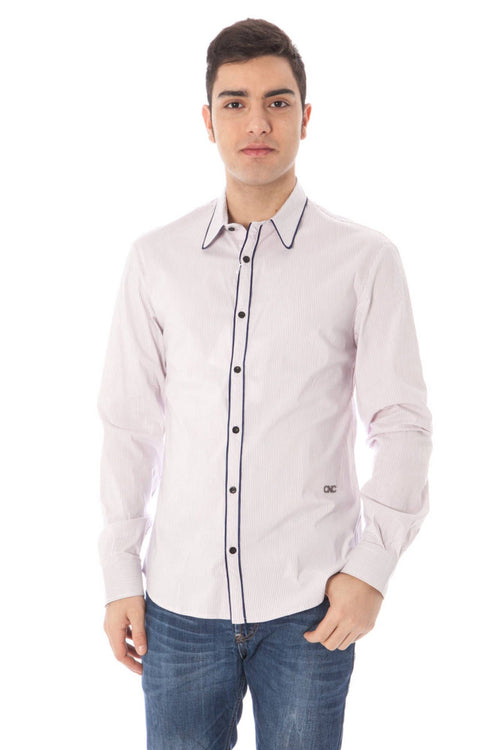 Costume National Pink Cotton Men Men's Shirt