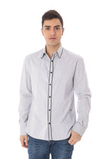 Costume National Light Blue Cotton Men Men's Shirt