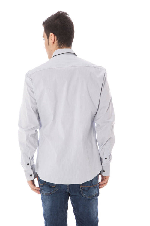 Costume National Light Blue Cotton Men Men's Shirt