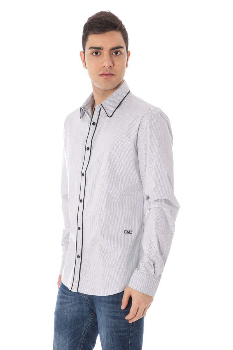 Costume National Light Blue Cotton Men Men's Shirt