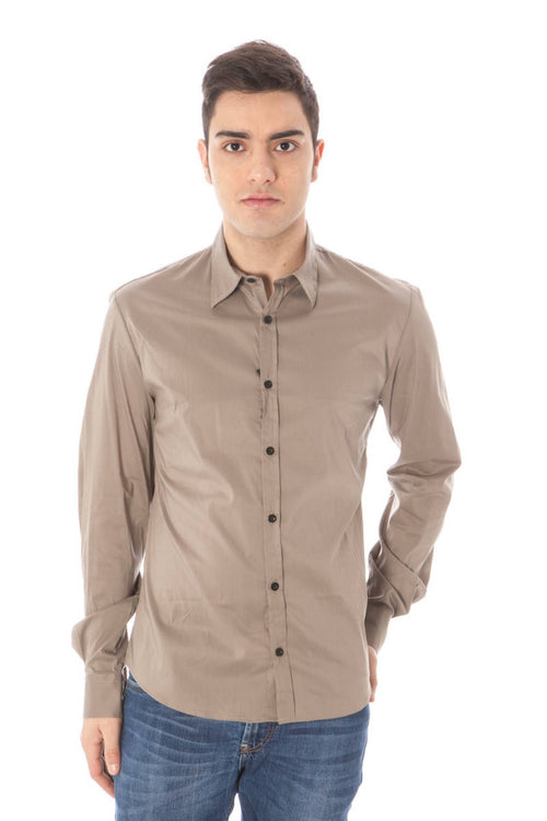 Costume National Green Cotton Men Men's Shirt