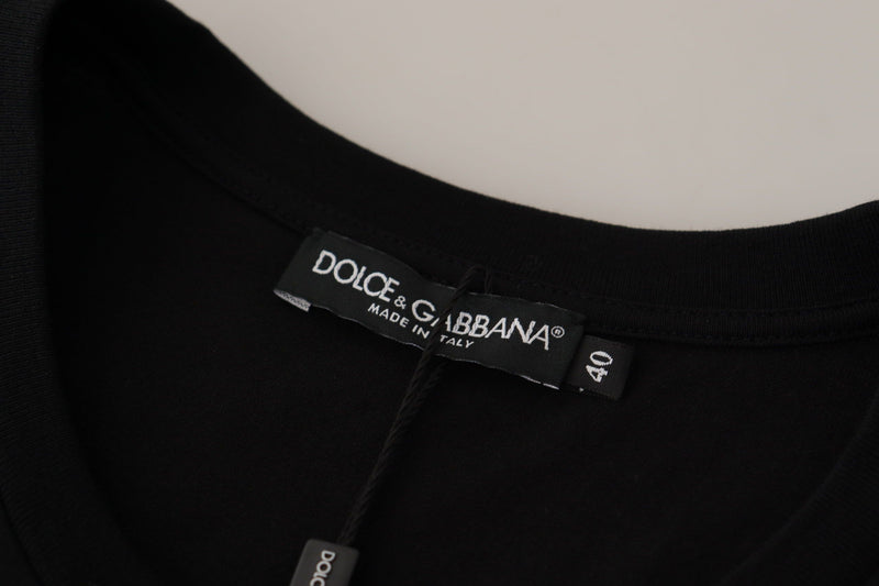 Dolce & Gabbana Chic Black Logo Cotton Tee for Women's Women