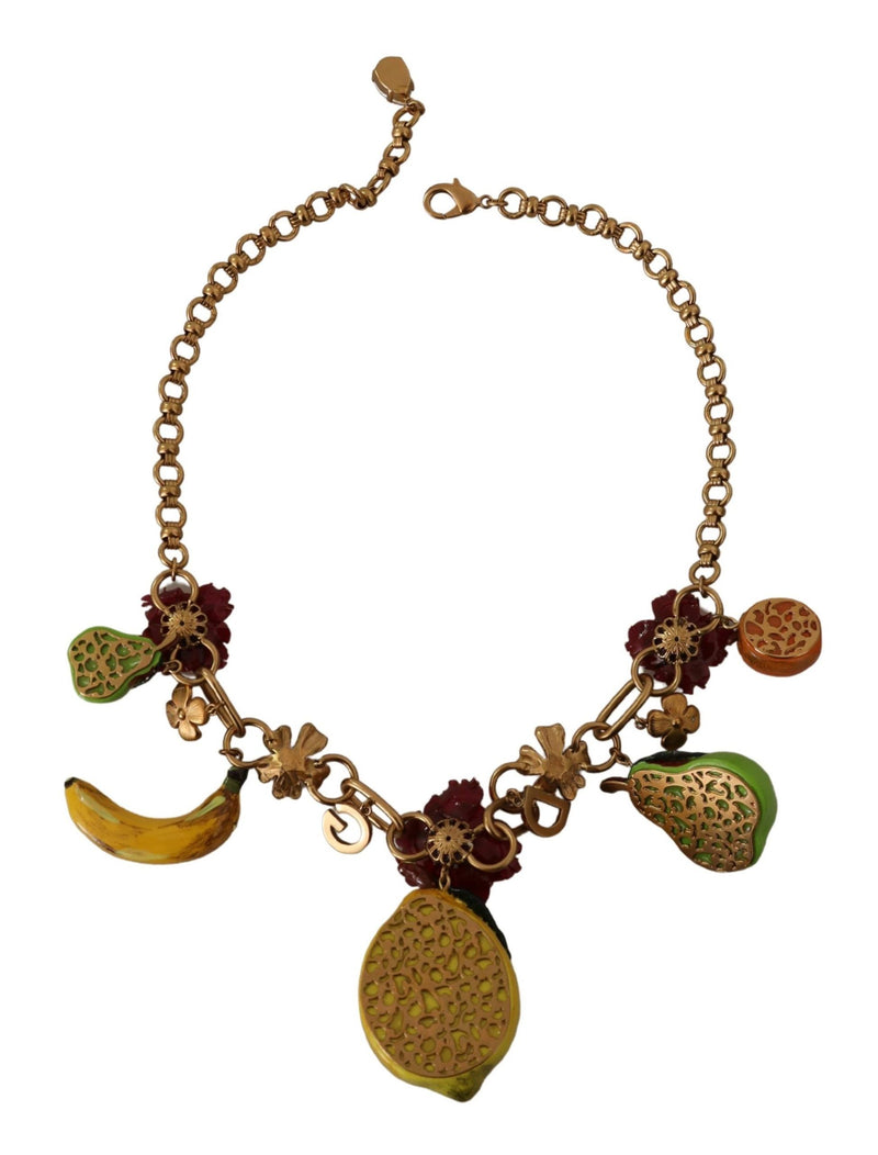 Dolce & Gabbana Chic Gold Statement Sicily Fruit Women's Necklace