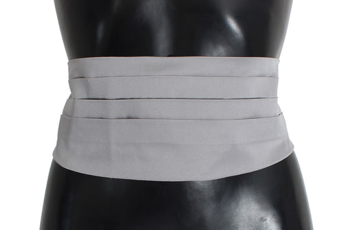 Dolce & Gabbana Elegant Silk Gray Men's Cummerbund