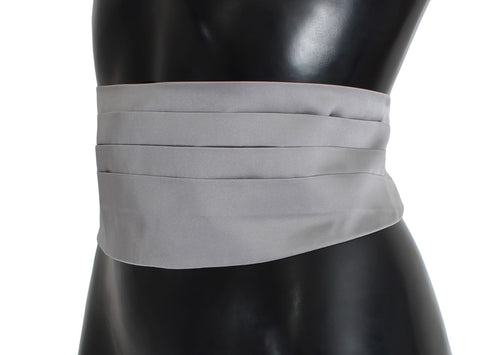 Dolce & Gabbana Elegant Silk Gray Men's Cummerbund