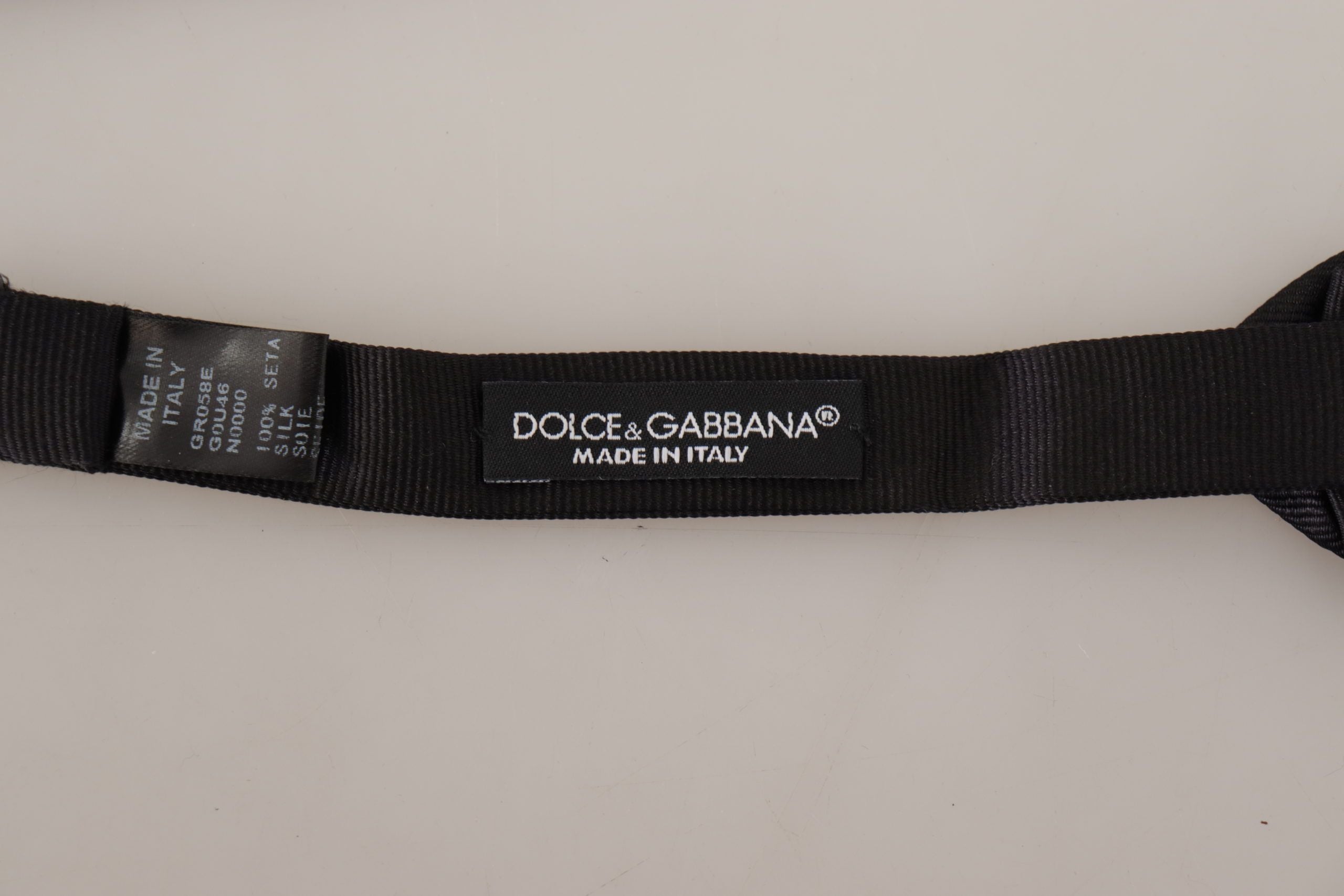 Dolce & Gabbana Elegant Black Silk Bow Men's Tie