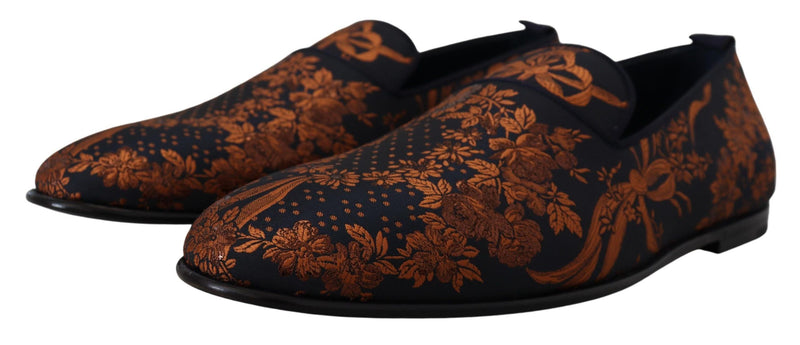 Dolce & Gabbana Elegant Floral Slip-On Men's Loafers