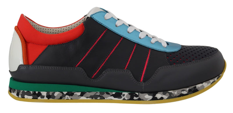 Dolce & Gabbana Multicolor Leather-Blend Low Top Men's Sneakers