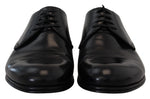 Dolce & Gabbana Elegant Black Leather Derby Men's Shoes