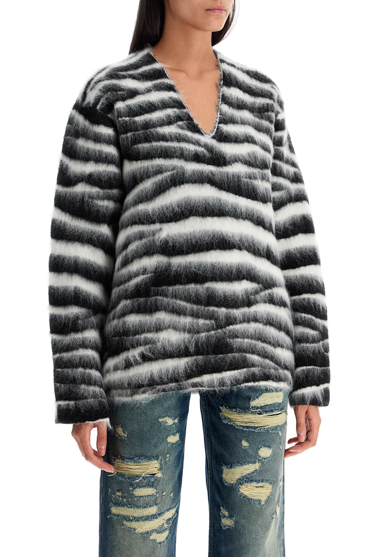 Marc Jacobs Women's Zebra Print Wool And Mohair