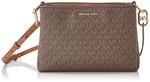 Michael Kors Women's Trisha Triple Compartment Signature Logo Crossbody Bag