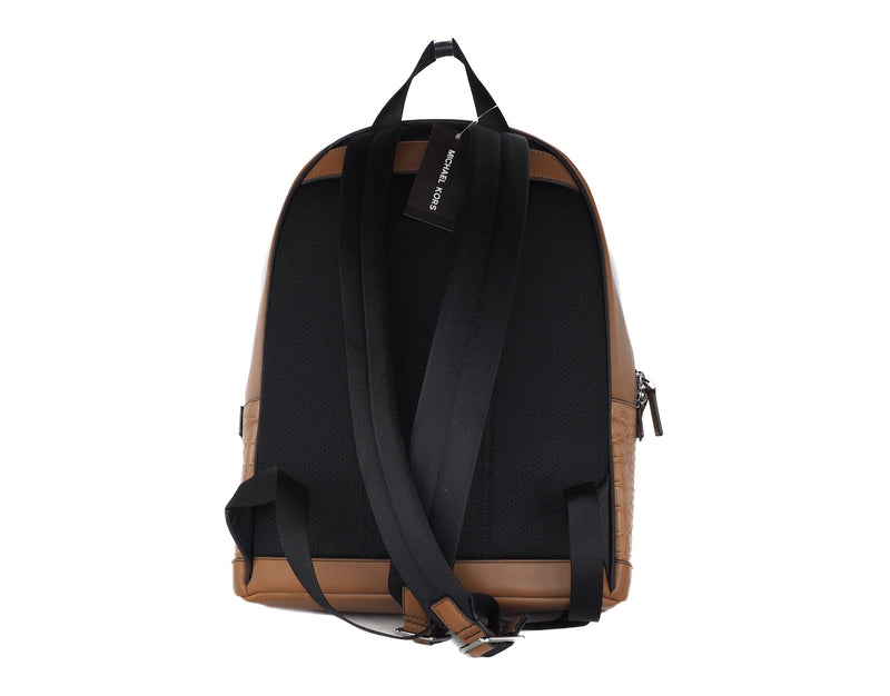 Michael Kors Cooper Men's Luggage CROC Embossed Leather Backpack, Schoolbag