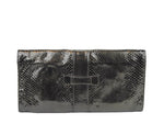 Gucci Women's Dark Green Python Large Soft Stirrup Clutch Bag