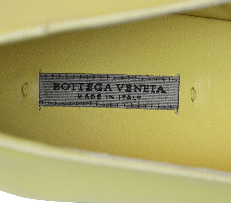 Bottega Veneta Women's Yellow Leather Ballerina Ballet Flat 307908 9441 (40.5 EU / 10.5 US)