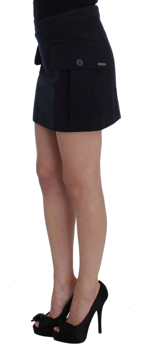 GF Ferre Chic Cotton Mini Skirt in Women's Blue