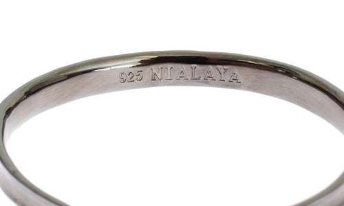 Nialaya Elegant Rhodium Silver Women's Bangle