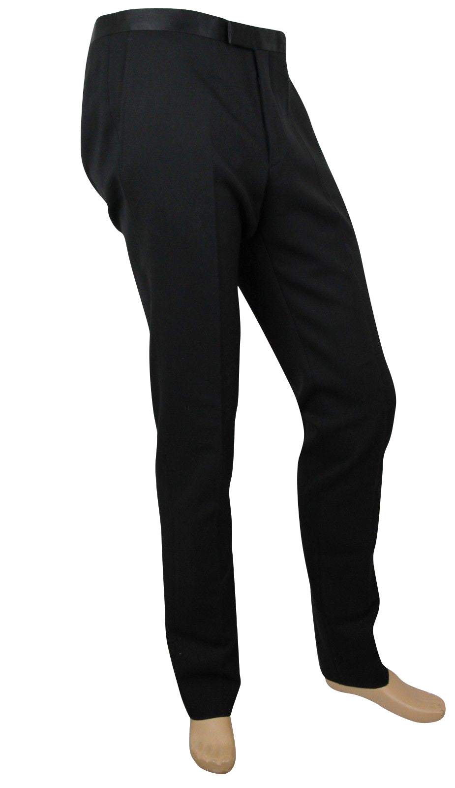 Gucci Men's Stretch Skinny 60s Black Cotton Elastane Dress Pant