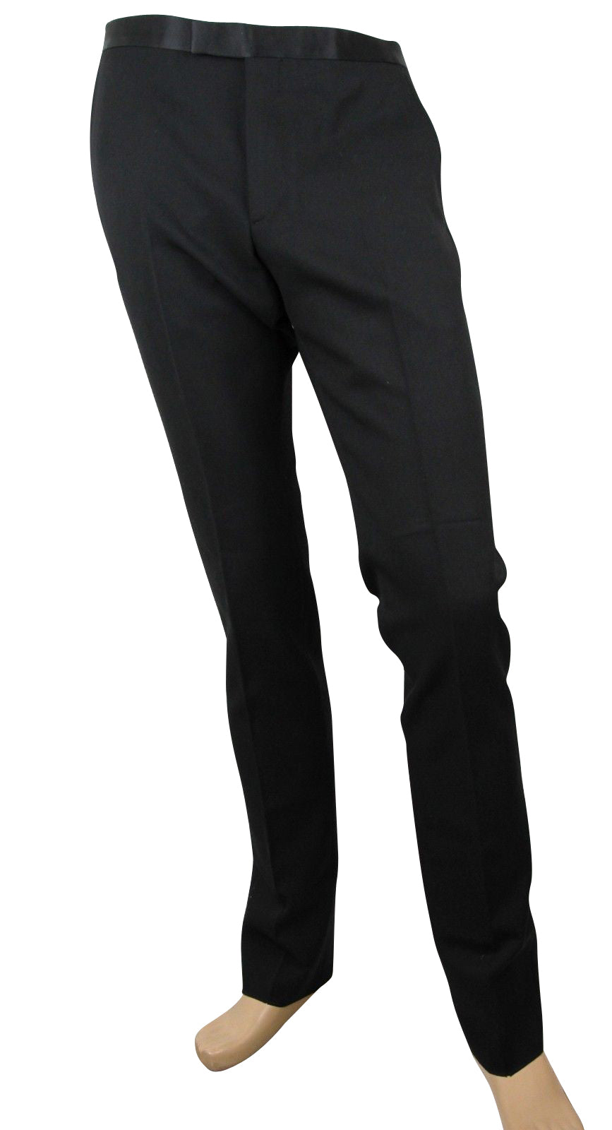 Gucci Men's Stretch Skinny 60s Black Cotton Elastane Dress Pant