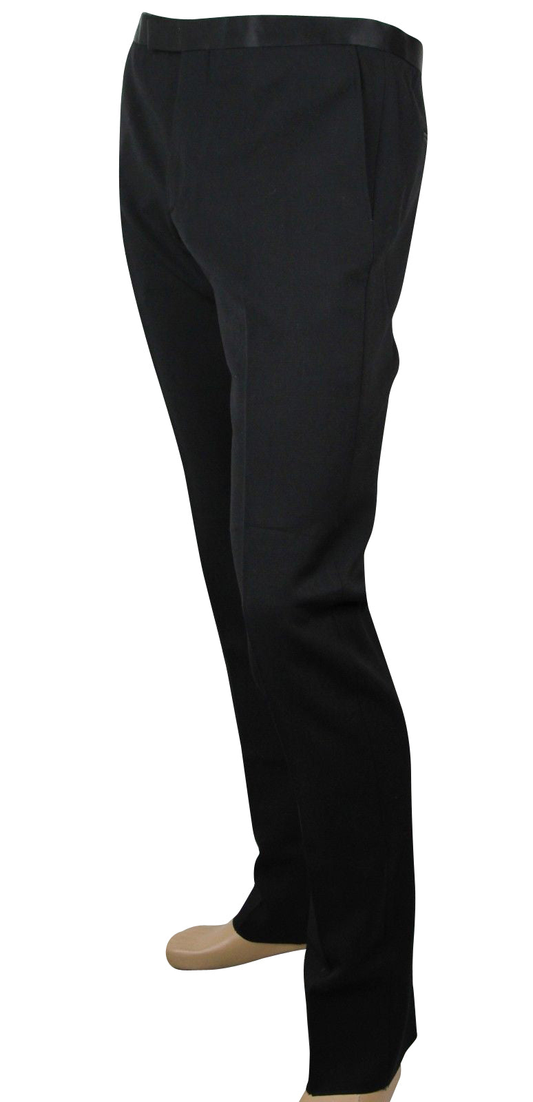 Gucci Men's Stretch Skinny 60s Black Cotton Elastane Dress Pant