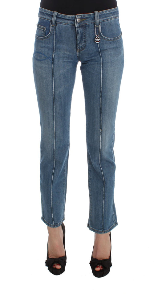 Costume National Chic Slim Fit Blue Jeans for the Modern Women's Woman