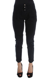 Costume National Sleek Slim Fit Black Denim Women's Jeans