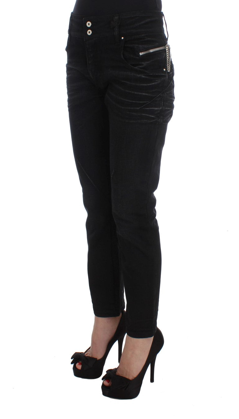 Costume National Elegant Black Slouchy Fit Jeans for Women's Trendsetters