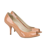 Bottega Veneta Women's Peach Patent Leather Heel Pump Woven Detail (39 EU / 9 US)