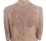 Dolce & Gabbana Elegant Pink Lace Embroidered Shift Women's Dress