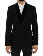 Dolce & Gabbana Elegant Slim Fit Black Silk-Blend Men's Blazer