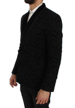 Dolce & Gabbana Elegant Slim Fit Black Silk-Blend Men's Blazer