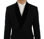 Dolce & Gabbana Elegant Slim Fit Black Silk-Blend Men's Blazer