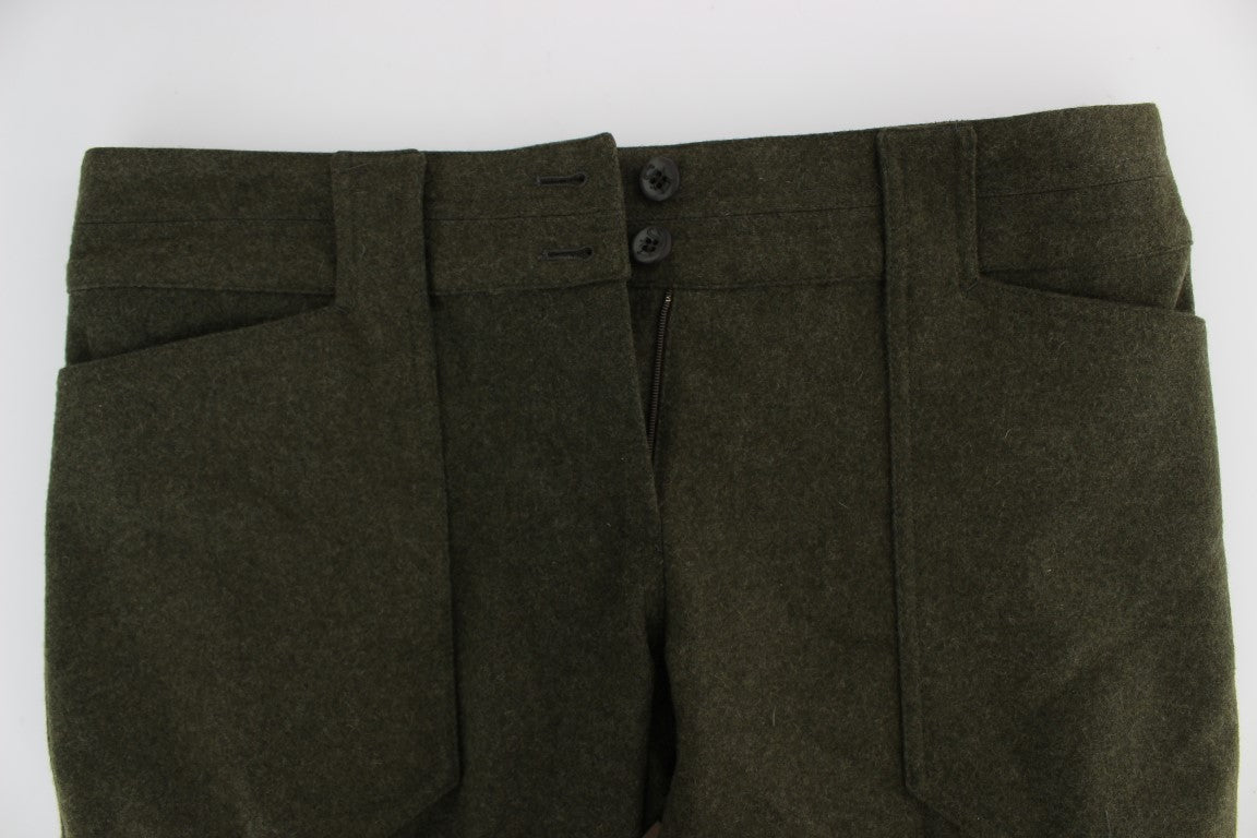 Ermanno Scervino Chic Green Cargo Pants for Effortless Women's Style