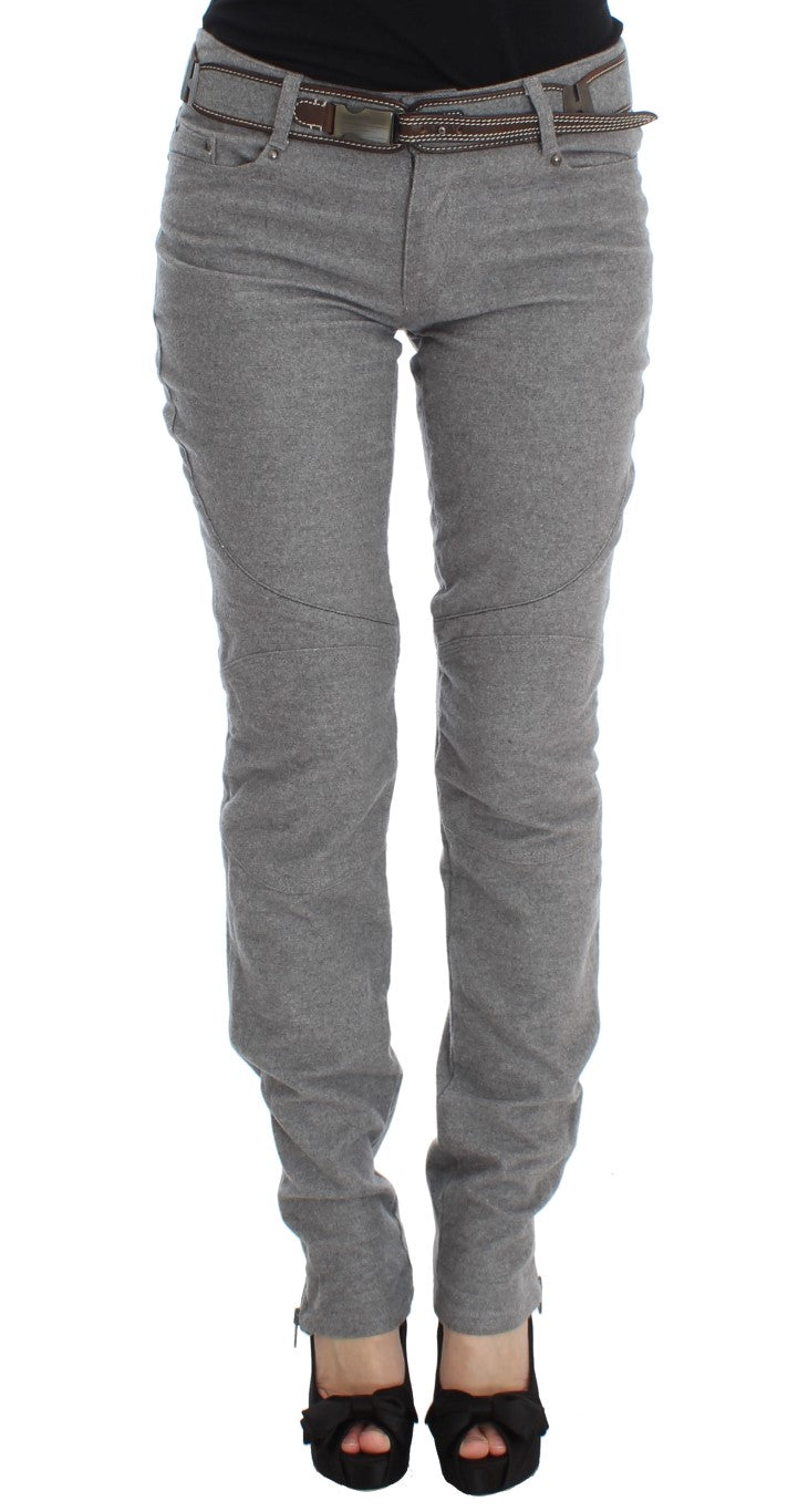 Ermanno Scervino Chic Gray Casual Cotton Women's Pants