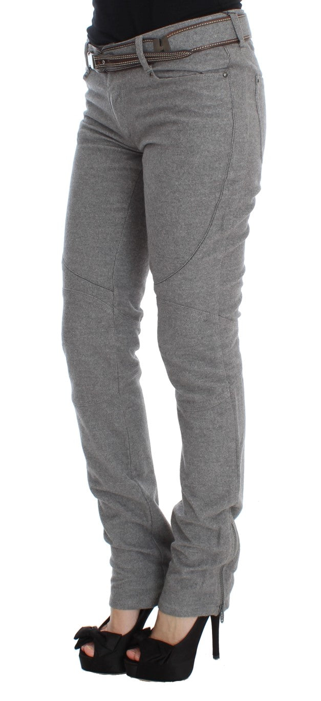 Ermanno Scervino Chic Gray Casual Cotton Women's Pants