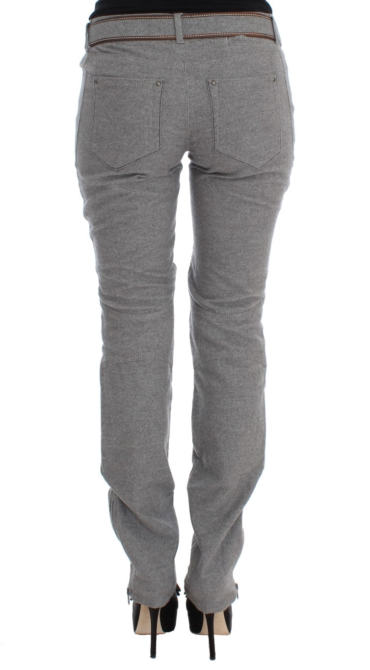 Ermanno Scervino Chic Gray Casual Cotton Women's Pants