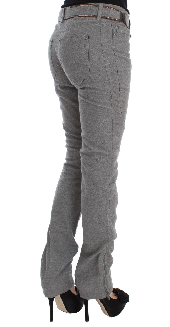 Ermanno Scervino Chic Gray Casual Cotton Women's Pants