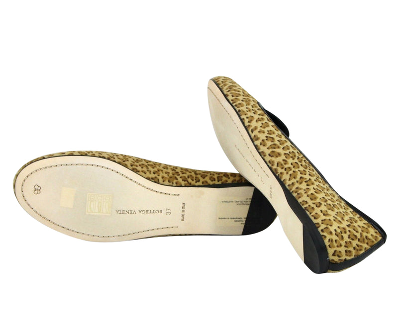 Bottega Veneta Women's Leather / Pony Hair Cheetah Print Flats (39 EU / 9 US)