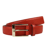 Gucci Men's Leather Diamante Square Buckle Belt