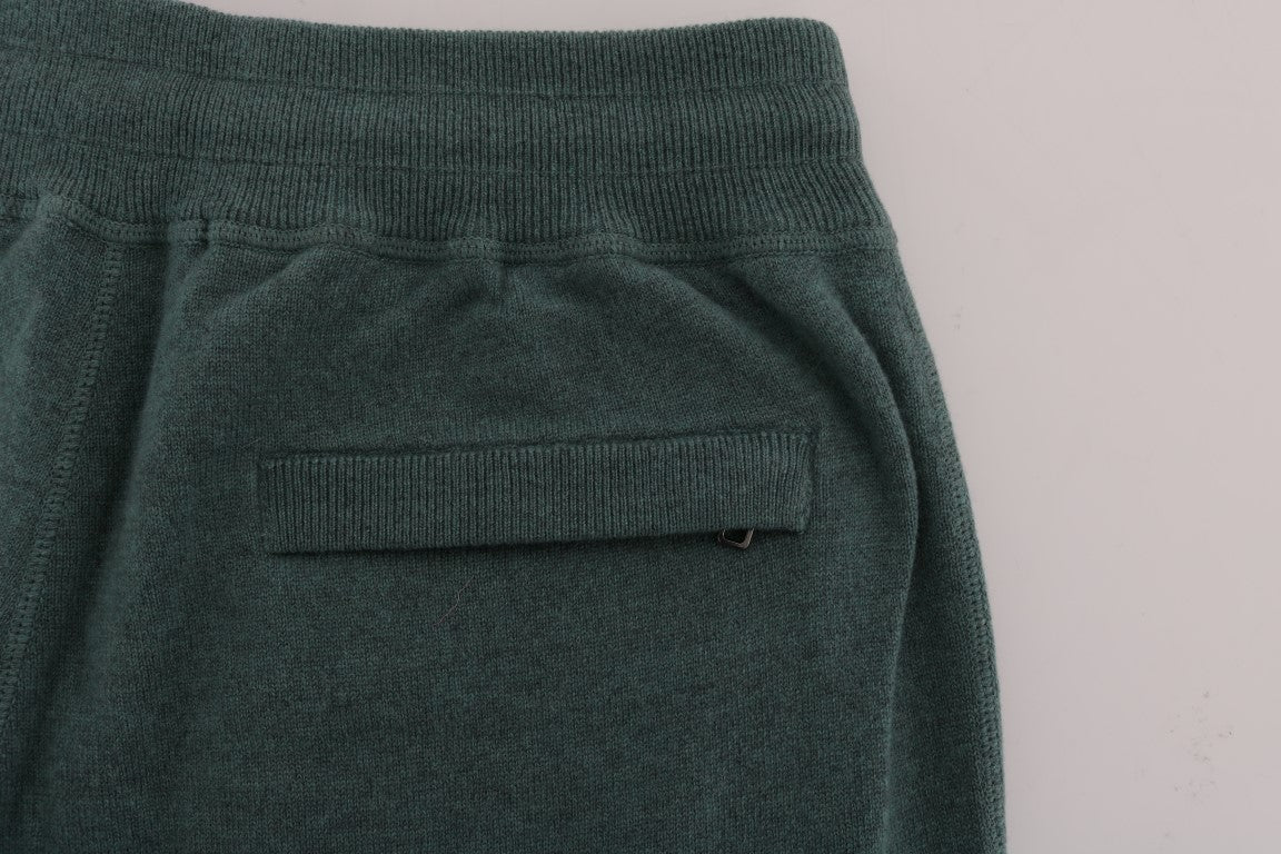 Dolce & Gabbana Elegant Green Cashmere Sport Men's Pants