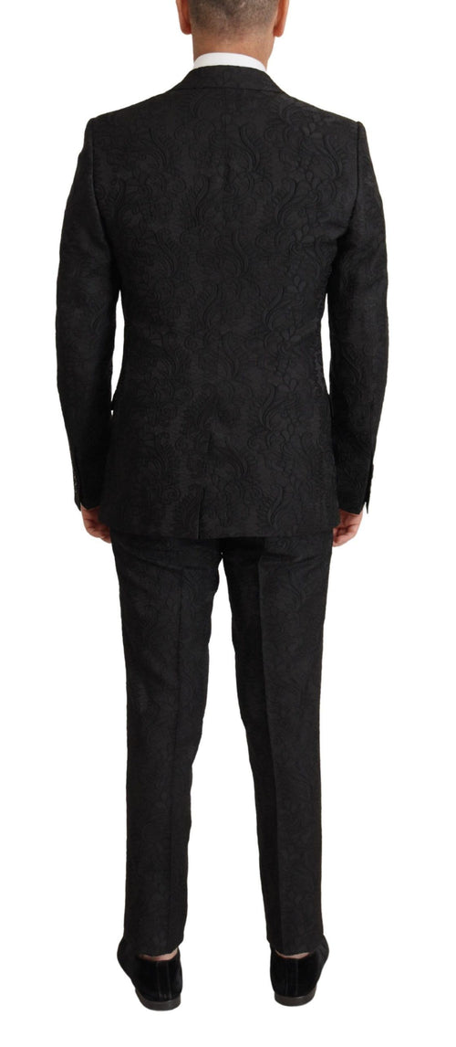 Dolce & Gabbana Glittering Black Martini Suit Men's Set