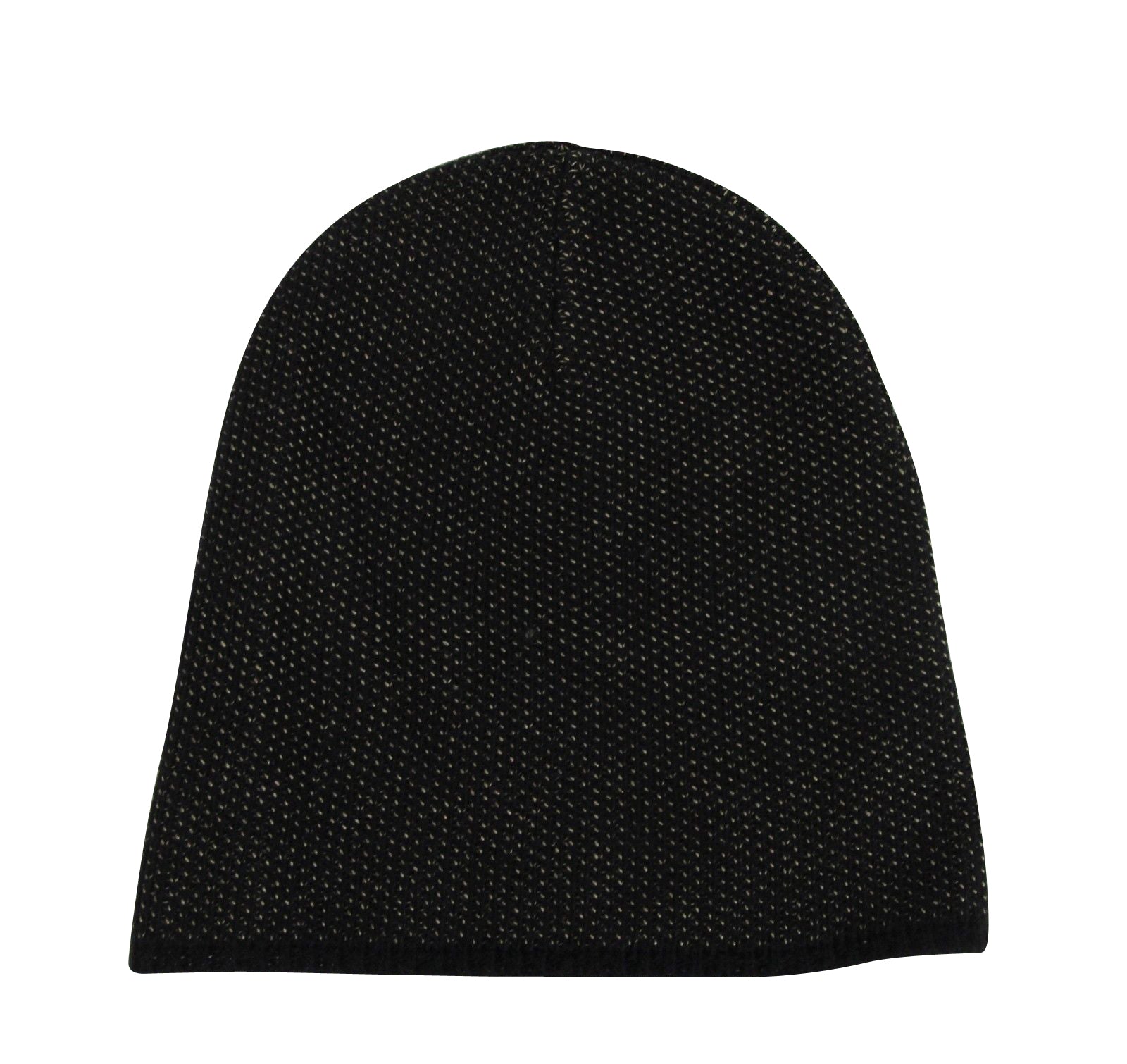 Gucci Unisex Black / Beige Wool Cashmere Cotton Knit Beanie Hat With Logo 352350 1079