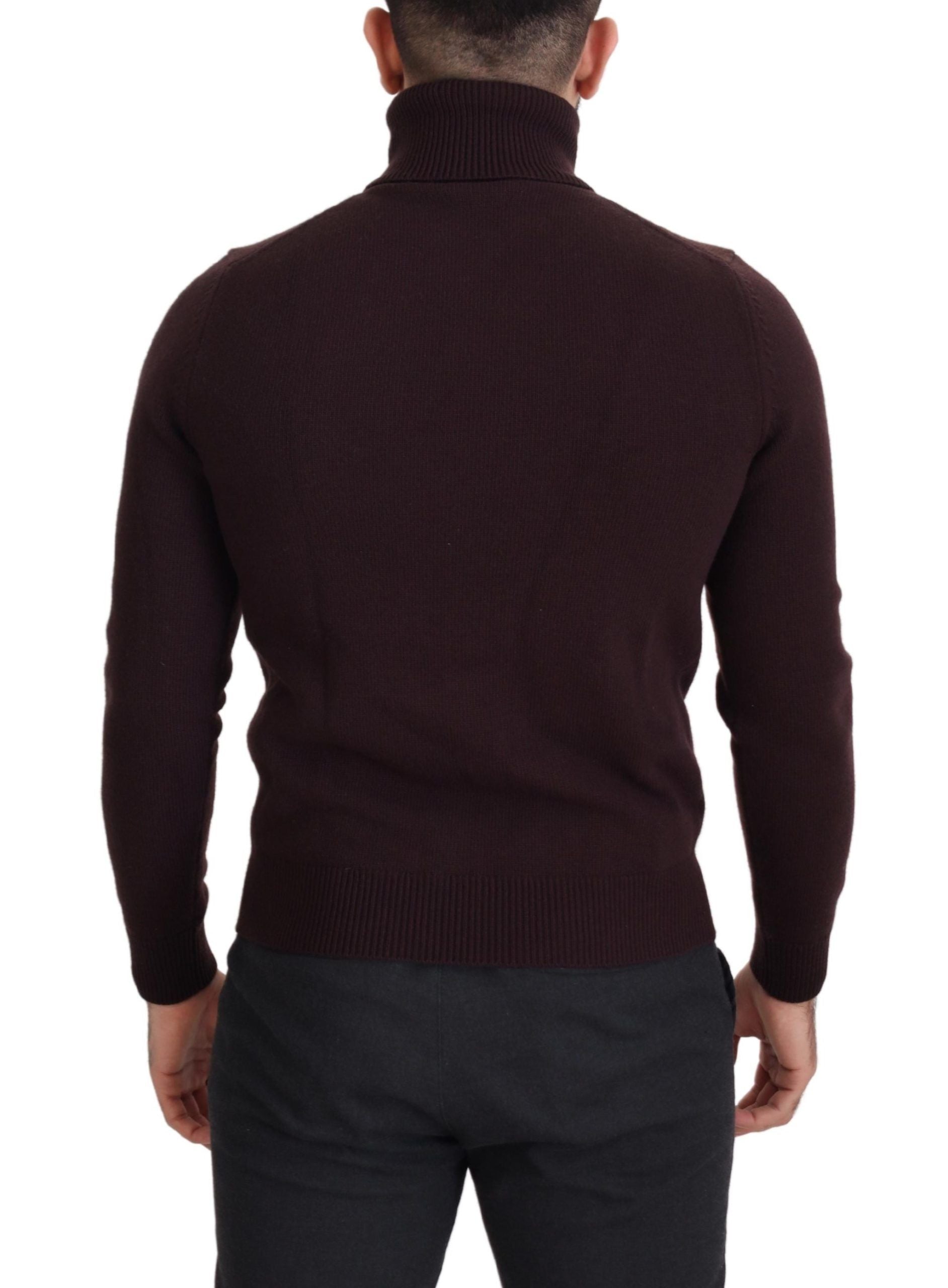 Dolce & Gabbana Elegant Turtleneck Wool Pullover Men's Sweater