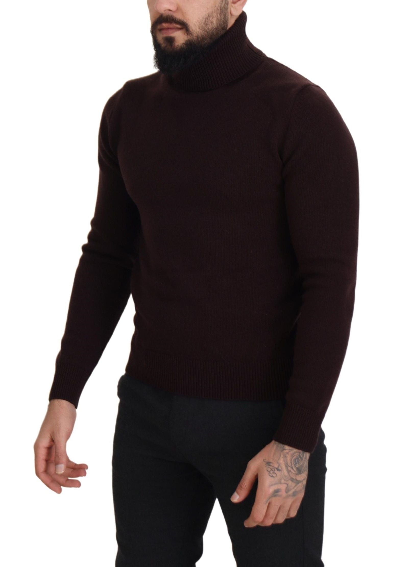 Dolce & Gabbana Elegant Turtleneck Wool Pullover Men's Sweater