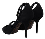 Dolce & Gabbana Elegant Ankle Strap Suede Women's Heels