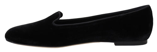 Dolce & Gabbana Elegant Black Silk-Blend Women's Loafers