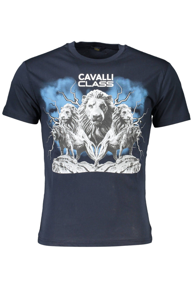 Cavalli Class Blue Cotton Men Men's T-Shirt