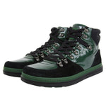 Gucci Contrast Combo High top Dark Green Suede Leather Sneaker 368496 1077