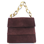 Salvatore Ferragamo Burgundy Suede Handbag (Pre-Owned)