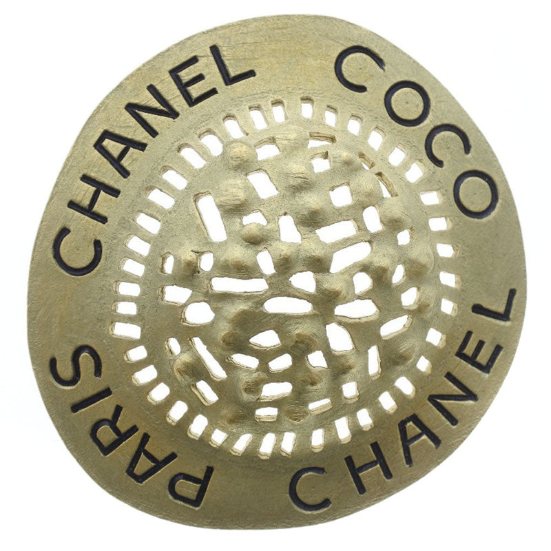 Chanel Gold Gold Plated Brooch Jewelry (Pre-Owned)