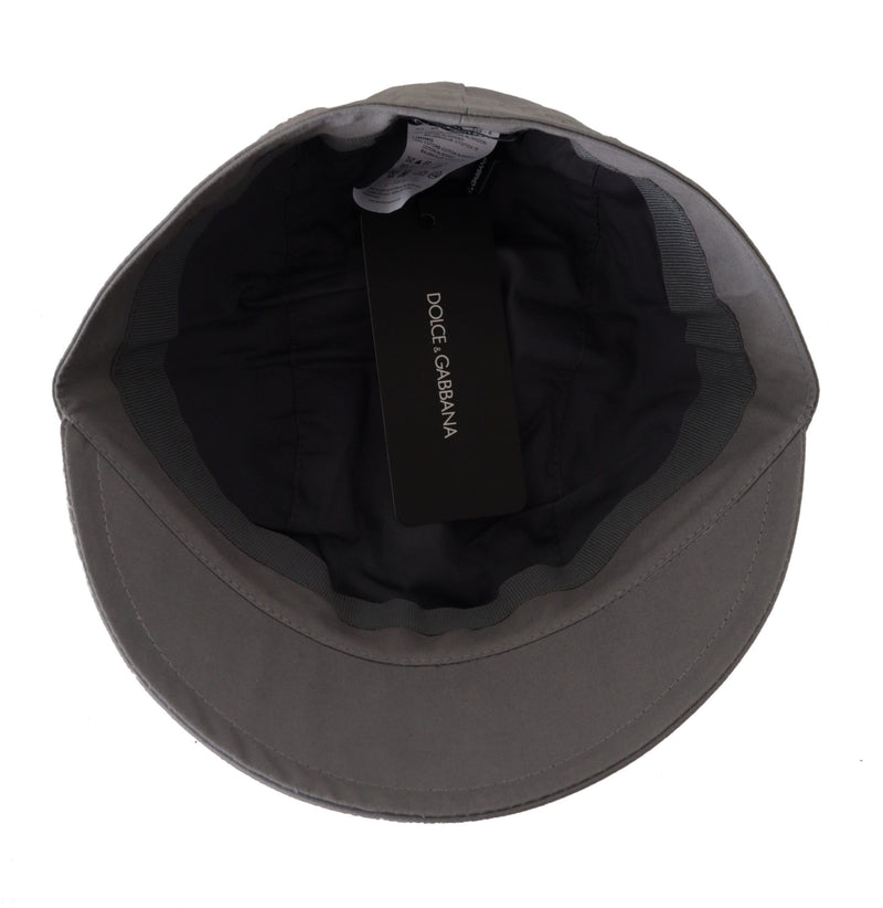 Dolce & Gabbana Elegant Gray Newsboy Cap - Classic Men's Accessory